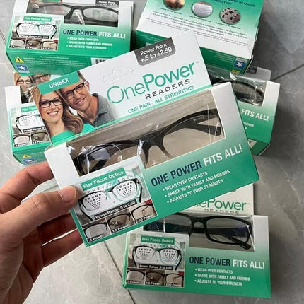 2 x One Power Auto Focus Presbyopi Reading Glasses Readers Adjustable 0.5-2.5 +