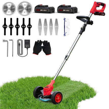 Cordless Grass Trimmer Electric Lawn Mower Whipper Cutter 2x Battery for Makita Red