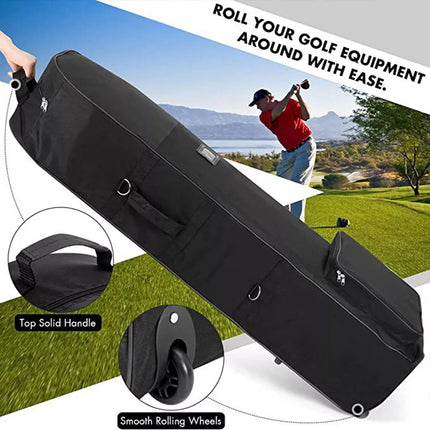 Travel Golf Aviation Bag with Wheels Golf Club Case Cover Storage Bag Waterproof