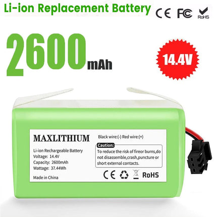 14.4V 2600mAh Replacement for Eufy RoboVac G10 G20 G30 G40 Hybrid Li-Ion Battery