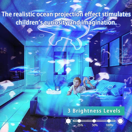 16in1 Ocean Starry Projector Galaxy Nebula Night Light for Kids Bedroom Decor
