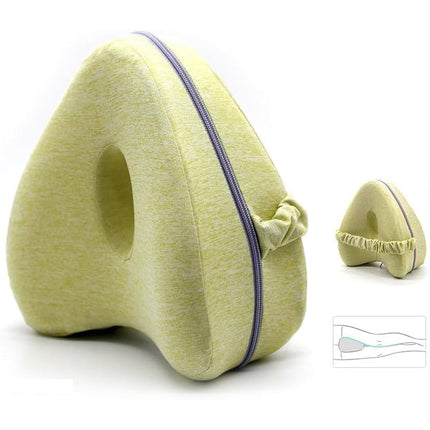 Leg Pillow Ergonomic Side Sleeping Pillows Leg Support Cushion Removable Yellow