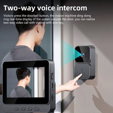 Wireless Video Door Bell WiFi Phone Intercom System with Monitor Doorbell Camera