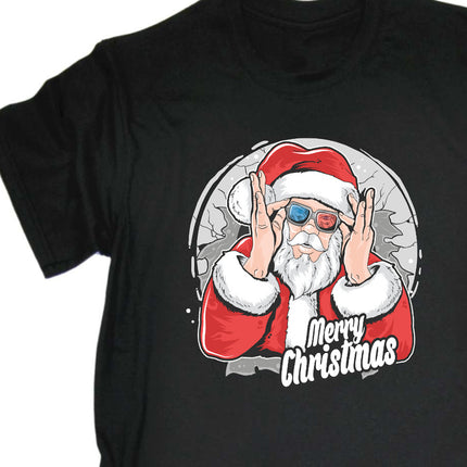 Christmas Gifts T Shirts Funny Mens Novelty t-Shirts t-shirt shirt Gift xmas 3D Glasses Santa