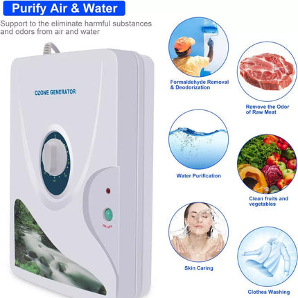 600MG/H Ozone Generator Ozonator Machine Air Purifier Cleaner Home Air Fruit