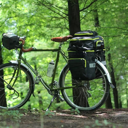Bike Bicycle Rear Rack Pannier Bag Waterproof 75L Box Rhinowalk 3 in 1 detach