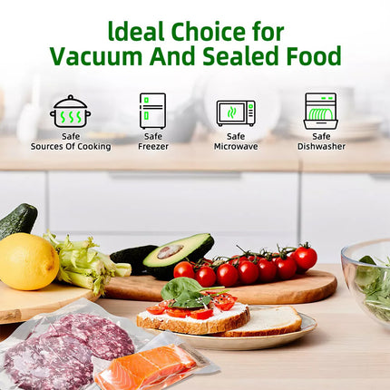 Automatic Vacuum Food Sealer Machine Build-in Cutter Dry Wet Mode & 30 Free Bags Grey