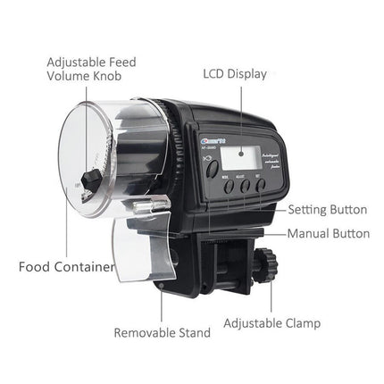 Automatic Aquarium Tank Feeding Timer Digital LCD Auto Fish Food Feeder