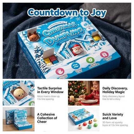 Christmas Squishies Advent Calendar 2026 Countdown Calendar, 24 Squish Toys