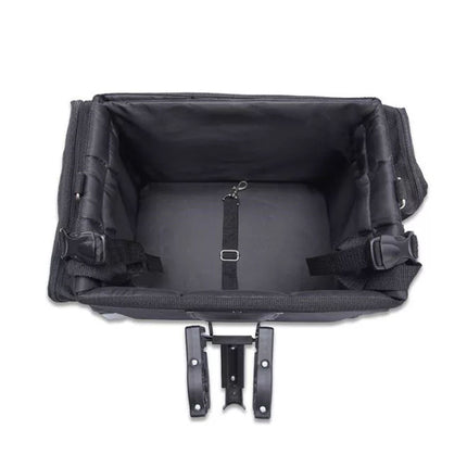 Dog Pet Travel Booster Bag Basket Cat Puppy Bike Seat Carrier With Safety Belt