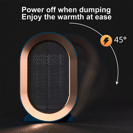 Mini Heater Fan Portable Desktop Winter Warm Space Electric Heater Office Home Blue