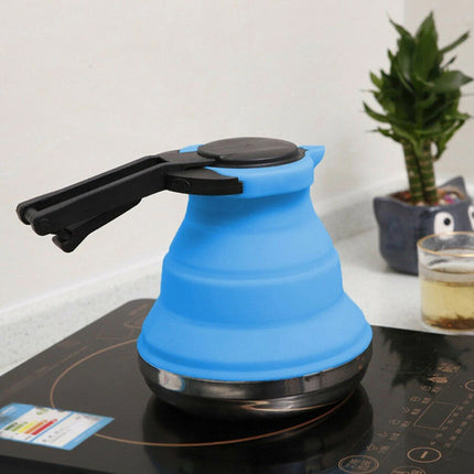 1.2L Collapsible Kettle Outdoor Hiking Camping Silicone Water Pot Gas Stove Hob