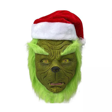 Grinch Costume Cosplay Green Monster Costume Furry Xmas Santa Full Set Outfit