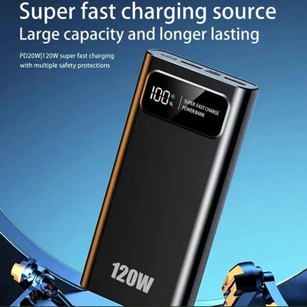 120W Power Bank 20000mAh USB PD Fast Charging Powerbank External Battery Pack