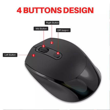 Wireless Bluetooth Mouse Rechargeable Optical Silent Ergonomic Mice