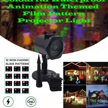 RGB laser projector with 12 Christmas patterns Lights LED Party Snow light Party