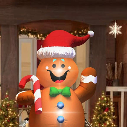 1.5m Gingeabread man Inflatable Christmas Outdoor Decorations Santa Snowman LED Lights Xmas Party