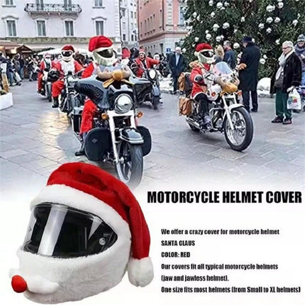 Christmas Helmet Cover Santa Claus hat For Motorcycle Motorbike Helmet Case