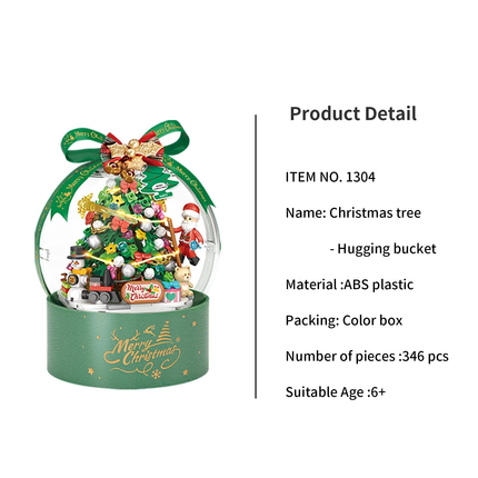 LOZ Christmas Tree Snow Globe Building Blocks Mini Bricks Toy Kids Gift 346pcs