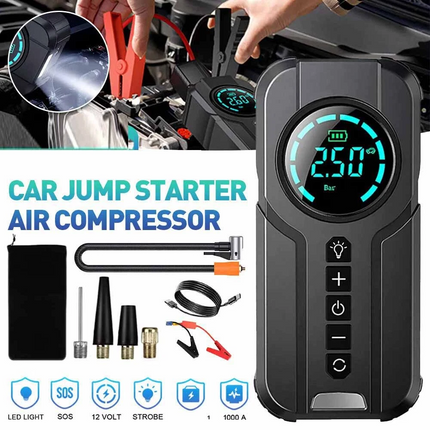 1000mAh Car Tire Air Inflator Portable Tyre Electric Pump Cordless with USB