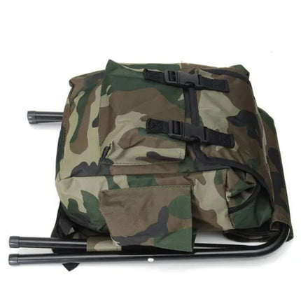 2 in 1 Folding Fishing Chair Bag Fishing Backpack Chair Stool Wear-resistant