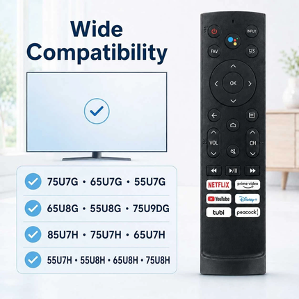 ERF3A90 Replacement Remote Control for Hisense Smart TV U7G U8G U7H Universal