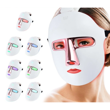 7 Colour LED Photon Face Mask Light Neck Rejuvenation Skin Wrinkle Therapy