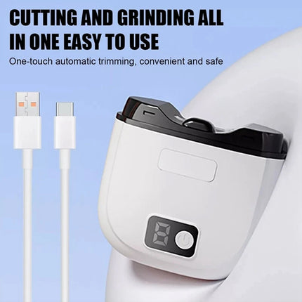 Electric Toe Nail Clippers Automatic With Light Trimmer USB Rechargeable