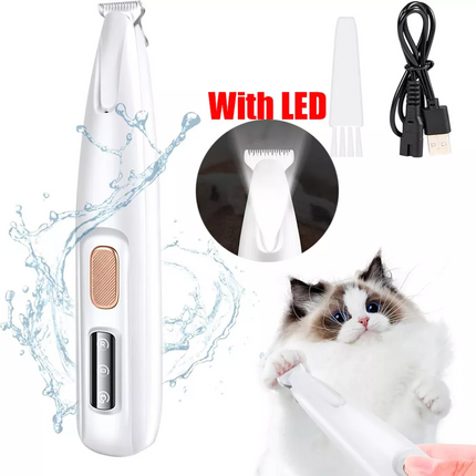 Dog Paw Trimmer Fully Waterproof Pet Hair Trimmer with LED Display Dog Clippers