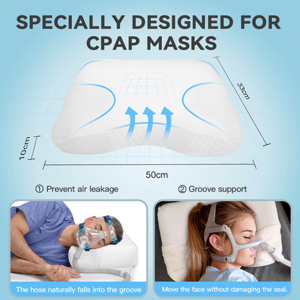 CPAP Contour Sleep Therapy Memory Foam Pillow Side Sleepers Removable Cover