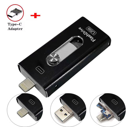 Black 2TB USB 3.0 Flash Drive Disk Storage Memory Stick For iPhone iPad PC IOS Android