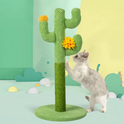 Cactus Cat Scratching Post Sisal Climbing Toy Pet Furniture Cat Scratcher Board