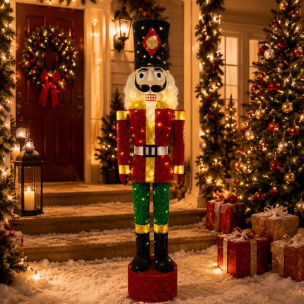 150cm Lighted Nutcracker Christmas Decoration LED Soldier Indoor Outdoor Decor