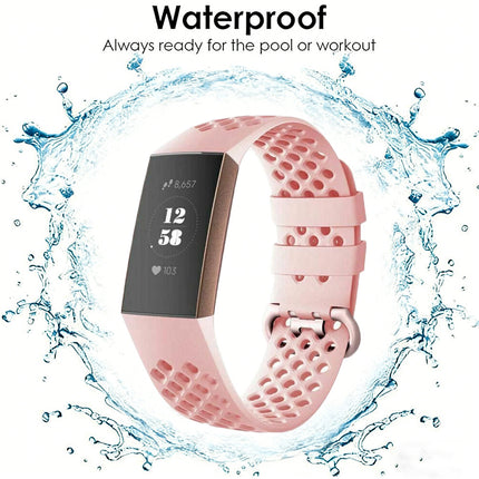 Fitbit Charge 3 4 Watch Soft Silicone Sports Replacement Band Wrist Strap Light Pink