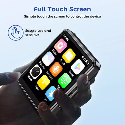 Portable Bluetooth Touch HiFi Music MP4/MP3 Player FM Radio Audio Support 128GB