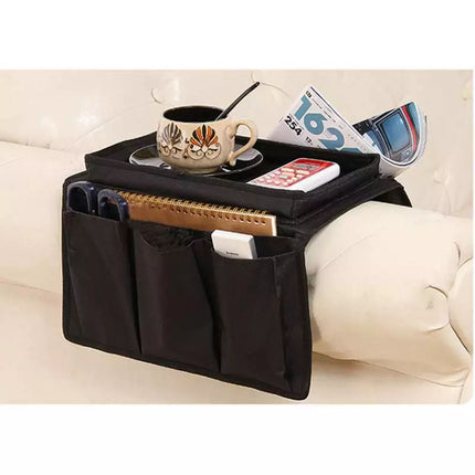 6 Pocket Organiser Sofa Couch Armrest Remote Storage Holder Handrail Tray Bag