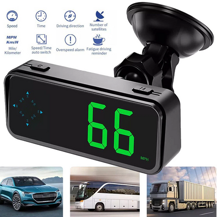2024 Mini LED Digital Speedometer Car HUD Head Up Display MPH/KMH Universal