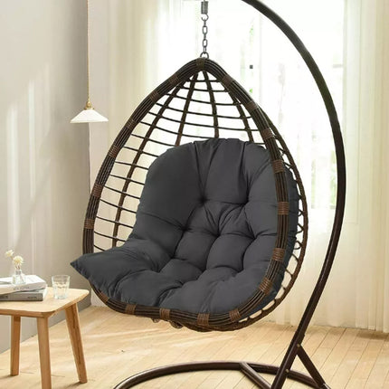 Large Hanging Egg Chair Cushion Sofa Swing Chair Seat Soft Cushions Pad Covers Black