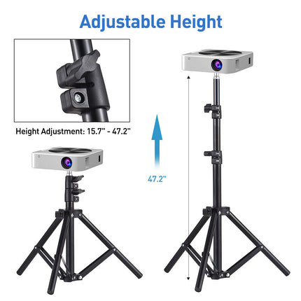 Projector Tripod Stand Foldable Laptop Tripod Bracket with Tripod Tray DJ Rack