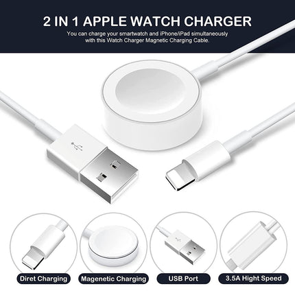 Apple Watch IWatch SE 9 8 Fast Wireless Magnetic Charger Charging Type C Cable