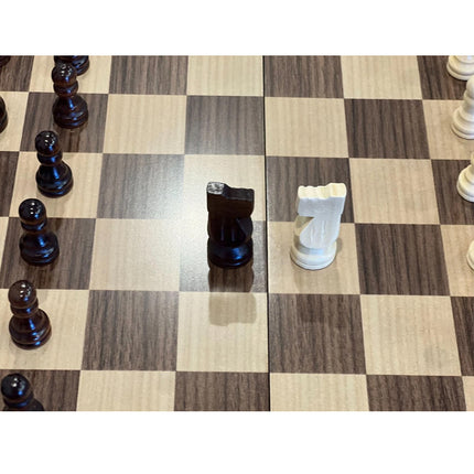 30cm Magnetic Large Chess Set Wooden Timber Oak Folding Chessboard