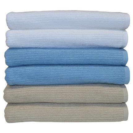 6 x Egyptian Cotton Bath Towels Value Pack 550gsm Hotel Quality Blue