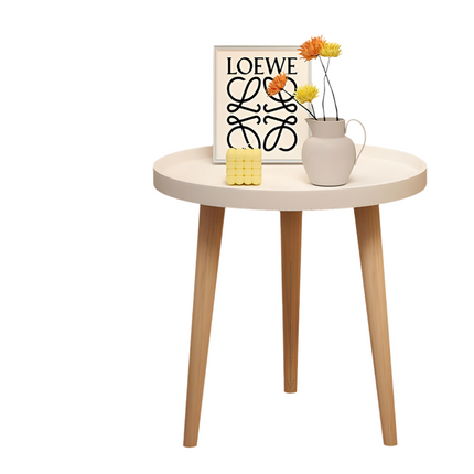 Bedside Tables Side Table Wood Bedroom Storage Nightstand Furniture Round Lamp