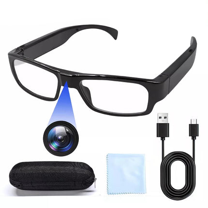 Mini Glasses Camera Wearable Security Camera 1080P Video Recorder Sports Camera  64G TF
