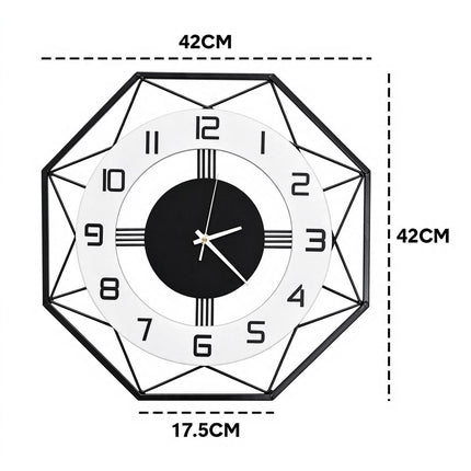 42cm Modern Large Wall Clock, Wall Hanging Clock for Living Room Decor