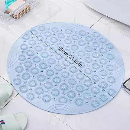 Acupressure Mat Circular Bathroom Non-slip Mat Carpet Suction Cup Massage Mat     (1x)