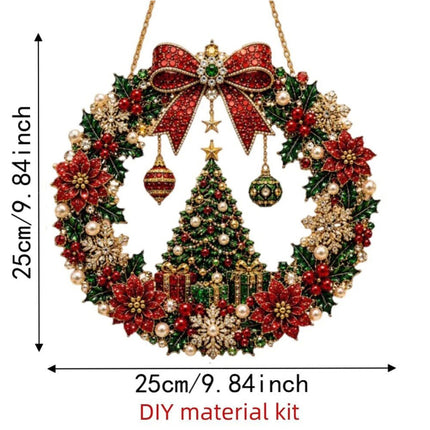 Unfinished Christmas Diamond Painting Kit Xmas Ornament Kit Window Decor