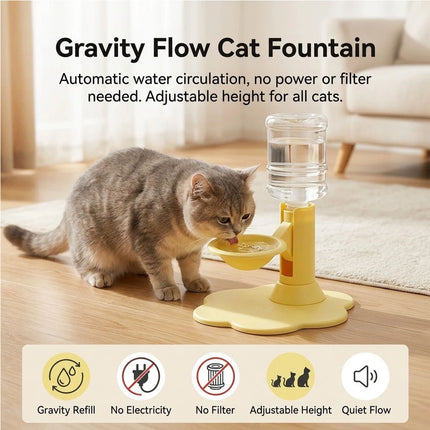 2026 NEW Gravity Cat Water Dispenser Stand, Automatic Cat Water Feeder