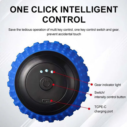 Rechargeable Electric Massage Roller Vibrating Silicone Yoga Ball Muscle Relief