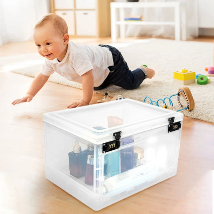 Medicine Lock Box Refrigerator Twin Lock Box for Food Storage Childproof